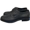 pawelk's Scarpe stringate PAWELK'S nere in pelle intrecciata
