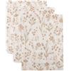Jollein Bloomy - Set di 3 panni da bagno per bambini, 15 x 20 cm, 100% cotone, certificato Oeko-Tex
