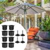 12 pezzi Patio ombrello stand basi Accessori plug ad anello per la spiaggia