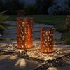 Lanterna Solare con Motivo a Libellula Design Traforato per Giardino, Cortile