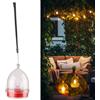 2x Luce decorativa a LED a energia solare con candela, luce ambientale