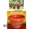 Bronzo Srl 1 Vaso Dorico Ø 50cm Altezza 39cm 45 Litri Colore Terracotta Polipropilene Vasi