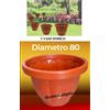 Bronzo Srl 1 Vaso Dorico Ø 80cm Altezza 60/70cm 200 Litri Colore Terracotta Polipropilene