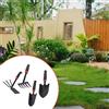 Set di 4 attrezzi da giardino: vanga manuale, rastrello, zappa per trapianto