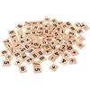 100 pezzi in legno puzzle numeri piastrelle nere lettere cubo per