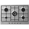 CANDY CHW74WTX PIANO COTTURA A GAS DA INCASSO 5 FUOCHI INOX