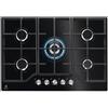 ELECTROLUX PIANO COTTURA IN VETRO A GAS EGG7536K 5 FUOCHI IN GHISA NERO