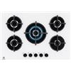 ELECTROLUX PIANO COTTURA GAS VETRO EGG75372W 5 FUOCHI 75CM BIANCO