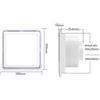 Ventilatore Bagno con Luce 30x30x15,4cm Design Compatto Facile Retrofit