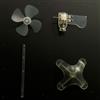 Mini generatore eolico in plastica, mini generatore verticale, giocattolo