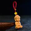 Ciondolo portachiavi statua di Buddha in legno fatto a mano multifunzionale
