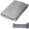 COEWUR Telone 3 x 5 m Telo Grigio Impermeabile con Occhielli 420 g/m²