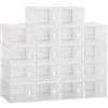 HOMCOM Mobile Scarpiera Salvaspazio 18 Box per Scarpe max Taglia 43 EU