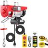 Paranco Elettrico Doppio Cavo Carico Max. 200Kg, Telecomando a Filo 4,2M, Altezz