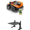 Worx Landroid Vision Cloud WR308E 2WD Robot Tagliaerba con Garage, Senza Filo Perimetrale per 800 m², (Evitamento Ostacoli AI, Navigazione VSLAM + RTK Cloud, Mappatura Automatica, Controllo App)