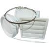 Airflow Kit Ducting Flessibile Ø100MM X 6M Con Griglia A Serranda A Gravità, Valvola Regolabile E Fissaggi - Compatibile Con Ventilatori Iline AV100 E AV100T