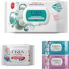 Fria pack Igiene quotidiana fuori casa - Salviette milleusi disinfettanti 20 pz - Carta Igienica umidificata 50 pz - Salviette milleusi igienizzanti 48 pz. Soluzione Completa per fuori casa