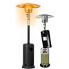 Wintem - Stufa a Fungo Riscaldante per Esterno a Gas 12kW, Accensione Piezoelettrica, Ruote Integrate per Spostamento Facile, Compatibile con Bombola 15Kg per Terrazze, Giardini e Locali (Nero)