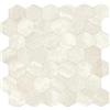 HOME DECO FACTORY - HD7716 - Pannello Adesivo Rigido Mosaico Travertino per Decorazione Murale - Facile da Applicare - Senza Giunti - Dimensioni 31,2 x 30,5 x 0,3 cm - Colore Bianco
