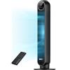 Dreo 20dB Ventilatore a Torre 92 cm, Ventilatore a Colonna Silenzioso per la Camera da Letto, con Telecomando, Potente 7.6 m/s, 4 Modalità, 4 Velocità, Oscillazione a 90°, Timer da 1 a 8 ore, Display