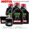 Motul - Champion Tagliando 3 Litri MOTUL 4 Tempi 5100 10W30 Semi-Sintetico + Filtro olio Champion
