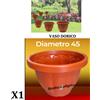 Bronzo Srl 1 Vaso Dorico Ø 45cm Altezza 36cm 35 Litri Col.Terracotta Polipropilene Vaso