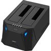 Sabrent Docking Station SSD/Hard Disk esterno/HDD 2.5/3.5 pollici USB 3.0 Gen 1 2 slot