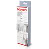 Rayen | Appendiabiti Multiplo, Organizer per Armadio, Capienza per 6 Grucce, Salvaspazio, Antipiega, Set da 4, Metallo Cromato, Grigio, 26x7,2x5,2 cm e 37,5x2cm