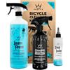Peaty's Kit Pulizia Bici - Lavare, Sgrassare e Lubrificare, Set con Schiuma LoamFoam 1 L, Sgrassante 500 ml e Lubrificante Catena 120 ml, Kit Pulizia MTB Completo per Cura della Bicicletta