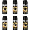 AXE (6) AXE GOLD DEO SPRAY 150ML UOMO SET 6 SPARPACK NUOVO ORIGINALE SPEDIZIONE G...