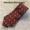 Salvatore Ferragamo Cravatta da collo Salvatore Ferragamo nuova mai usata cavallo cavaliere rosso...