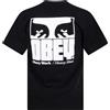 Obey - T-shirt nera Heavy Ideas con stampa siligrafica sul fronte e sul retro pe