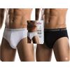 Cotonella 6/12 SLIP Uomo Cotone Bielastico Cotonella Art 2383 Nero Bianco boxer Intimo