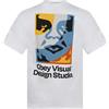 Obey - T-shirt bianca Visual Disual con stampa siligrafica sul fronte e sul retr