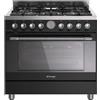 Tecnogas Cucina Tecnogas 90x60 a Gas, TCD19E9G5WCB, Classe A, Professional, Colore Nero.