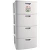 Stefanplast Cassettiera salvaspazio DOMUS HOME COLLECTION 4C (40x40x80cm) bianco