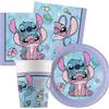 WeParty Kit addobbi festa compleanno Stitch X8X16X24X32X40X96 Persone piatti bicchieri