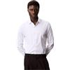 Calvin Klein Slim Esntl Poplin NOS STR SLD Camicie, Bianco (Bianco), L Uomo