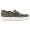 Enry Hobb's - Mocassino verde Amalfi in pelle scamosciata con suola platform per