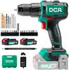 DCA Trapano a Percussione 20V Brushless 55Nm Mandrino in Metallo da 13mm 18+1+1