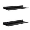 MILUKA Set 2 Mensole da Muro Design Moderne 50 x 15 cm Scaffale Metallo Nera