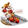 FENNEK Plancha 40 x 30 cm senza bordo anteriore, acciaio inossidabile da 4,0 mm,