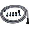 Cen-Tec Systems 94720 Quick Click 20 Ft. Tubo Flessibile per aspirapolvere per casa e Negozio con Set di adattatori per Utensili elettrici Multi-Marca esteso per la Raccolta della Polvere