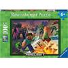 Ravensburger - Puzzle Minecraft, 100 Pezzi XXL, Età Raccomandata 6+ Anni