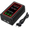 Haisito Caricabatterie Lipo per Pacco Batteria 2S 3S (7,4 V 11,1 V) Compatto