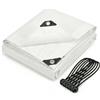 Does not apply Telo Impermeabile Bianco 2 X 3 200 G/M² Con 10 Gomas Di Fissaggio E Occhielli in