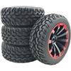 4x 75mm gomma ruota pneumatico 12mm esagonale per WLtoys 144001 modello monster