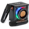 DYNASONIC B52. Karaoke con due microfoni. Altoparlante Bluetooth Karaoke per bambini. Giocattolo elettronico per bambini (Nero)