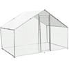 MONSTERSHOP Gabbia Pollaio Recinto Recinzione Box Inox da Galline Pollame Polli 4m x 2m x 2m