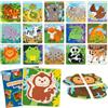 BONNYCO Pack 16 Puzzle in Legno di 4 Pezzi per Gadget Compleanno Bambini 1-5 Anni